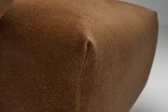 Pair of Upholstered Armchairs with Geometric Armrests Europe ca 1950s - 4556135