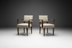 Pair of Upholstered Armchairs with Wooden Frame France ca 1940s - 4212106