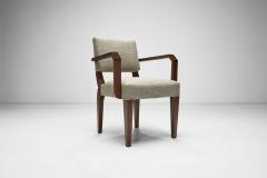 Pair of Upholstered Armchairs with Wooden Frame France ca 1940s - 4212110