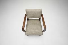 Pair of Upholstered Armchairs with Wooden Frame France ca 1940s - 4212111