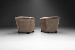 Pair of Upholstered Art Deco Lounge Chairs Europe circa 1940s - 3871694