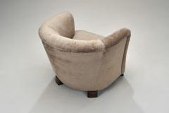 Pair of Upholstered Art Deco Lounge Chairs Europe circa 1940s - 3871720