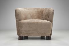 Pair of Upholstered Art Deco Lounge Chairs Europe circa 1940s - 3871725