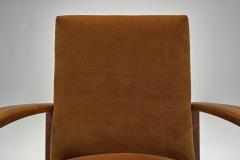 Pair of Upholstered Burnt Orange Armchairs Europe 20th Century - 4515771