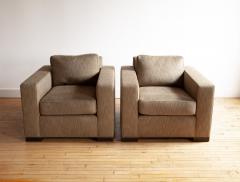 Pair of Upholstered Club Chairs in the style of Jean Michel Frank - 4732390