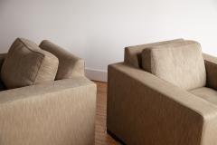 Pair of Upholstered Club Chairs in the style of Jean Michel Frank - 4732395