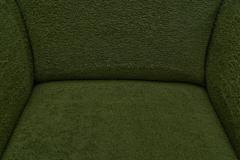 Pair of Upholstered Green Armchairs Europe Mid 20th Century - 4491854