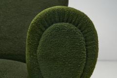 Pair of Upholstered Green Armchairs Europe Mid 20th Century - 4491855