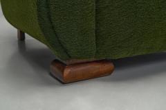 Pair of Upholstered Green Armchairs Europe Mid 20th Century - 4493552