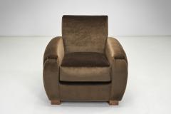 Pair of Upholstered Italian Art Deco Armchairs Italy 1940s - 4301383
