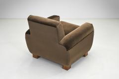 Pair of Upholstered Italian Art Deco Armchairs Italy 1940s - 4301387