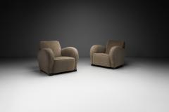 Pair of Upholstered Norwegian Club Chairs Norway 1930s - 4263502