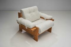 Pair of Upholstered Pine Armchairs Europe 1970s - 3685560