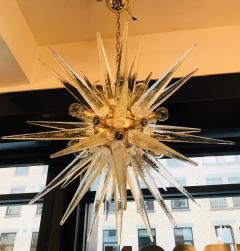 Pair of Venetian Glass Snowflake Chandeliers 1970 - 2246748