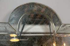Pair of Venetian Key Hole Shaped Beveled Glass Mirrors Hollywood Regency Style - 3401371