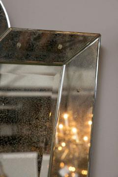 Pair of Venetian Key Hole Shaped Beveled Glass Mirrors Hollywood Regency Style - 3401373