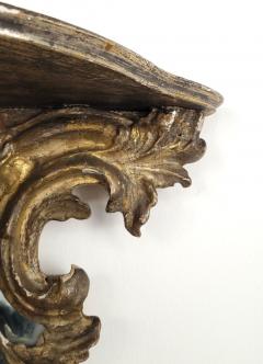 Pair of Venetian Mecca and Mirrored Carved Wood Corner Shelves circa 1800 - 2905570