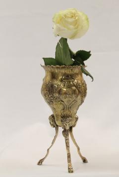 Pair of Vermeil Continental Silver Footed Vases - 3254025