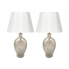 Pair of Veronese Mirrored Murano Glass Table Lamps - 3950318