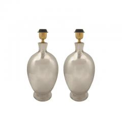 Pair of Veronese Mirrored Murano Glass Table Lamps - 3950320