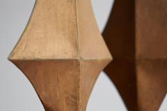 Pair of Very Decorative Gold Painted Antique Finials 19th Century - 4394744