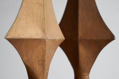 Pair of Very Decorative Gold Painted Antique Finials 19th Century - 4394748