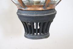 Pair of Very Large Copper and Glass Lanterns Italy 1940s - 4229130