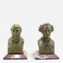 Pair of Victorian Bronze Louis XVI Le Titien Busts - 4690017