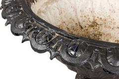 Pair of Victorian Cast Iron Outdoor Urns - 4639955