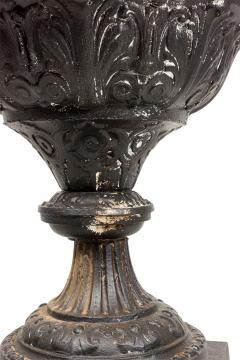 Pair of Victorian Cast Iron Outdoor Urns - 4639958