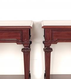 Pair of Victorian Mahogany Consoles or Servers in the French Taste England circ - 2737292