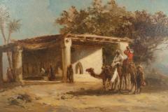 Pair of Victorian Middle Eastern Scene Oil Paintings - 4651136