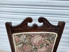 Pair of Victorian Parlor chairs with casters on front legs - 4306801
