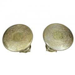 Pair of Victorian Silver Plated and Glass End Tables - 1532318