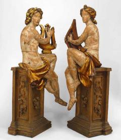 Pair of Victorian Stripped Musician Figures - 4321502