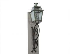 Pair of Victorian Style Iron and Glass Parisian Street Lanterns - 2135284