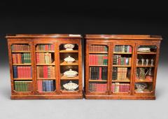 Pair of Victorian Walnut Bookcases - 4427223