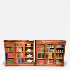 Pair of Victorian Walnut Bookcases - 4427580