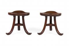 Pair of Viennese Secessionist Egyptian Revival Thebes Stools - 4665285