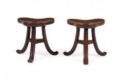 Pair of Viennese Secessionist Egyptian Revival Thebes Stools - 4665288