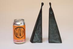 Pair of Vintage Abstract Female Figural Sculptures Bookends in Bronze - 4364901