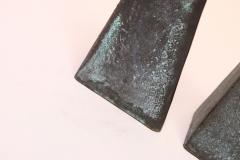 Pair of Vintage Abstract Female Figural Sculptures Bookends in Bronze - 4364905