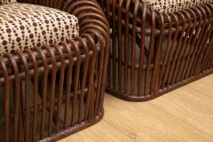 Pair of Vintage Bent Reed Lounge Chairs - 4571160