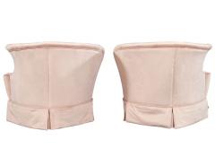 Pair of Vintage Boudoir Rose Velvet Lounge Chairs - 1993618