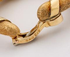 Pair of Vintage Cartier Paris Two Color Gold Hoop Earrings - 3731634