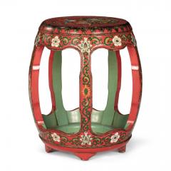 Pair of Vintage Chinese Lacquered and Painted Garden Seats - 4376717