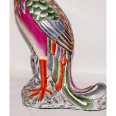 Pair of Vintage Chinese Porcelain Phoenix Bird Sculptures - 3593955
