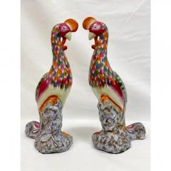 Pair of Vintage Chinese Porcelain Phoenix Bird Sculptures - 3593956