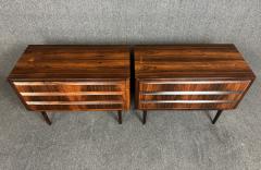 Pair of Vintage Danish Mid Century Modern Rosewood Nightstands - 3668440