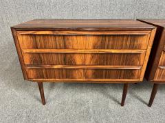 Pair of Vintage Danish Mid Century Modern Rosewood Nightstands - 3668442